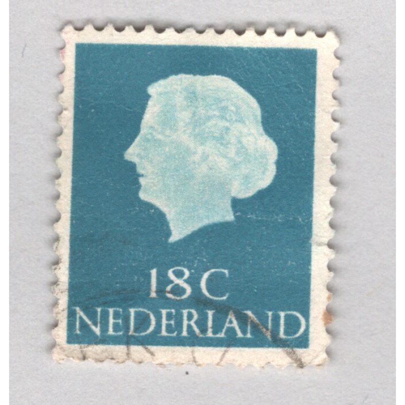 Netherlands Used Queen Juliana teal 18   (BP88505)