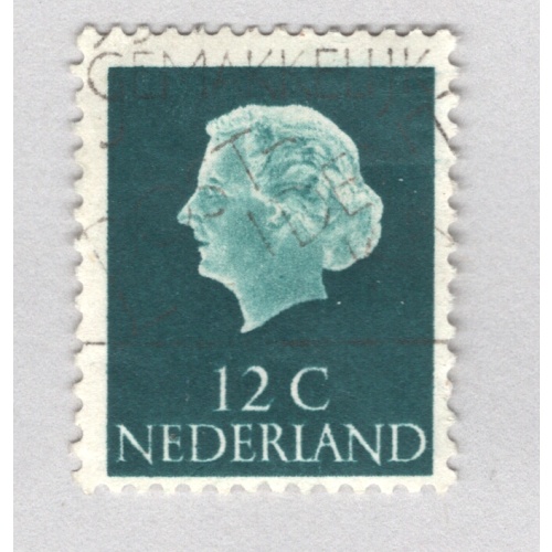 Netherlands Used Queen Juliana blue 12   (BP88508)