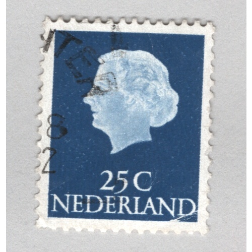 Netherlands Used Queen Juliana blue 25   (BP88509)