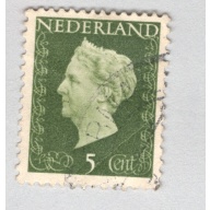 Netherlands Used Queen wilhelmina green 5   (BP88511)