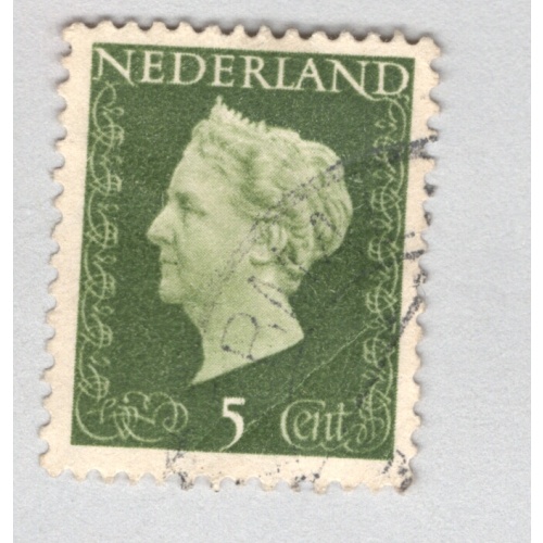 Netherlands Used Queen wilhelmina green 5   (BP88511)