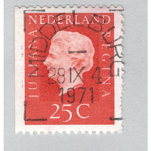Netherlands Used Queen wilhelmina red 25   (BP88513)