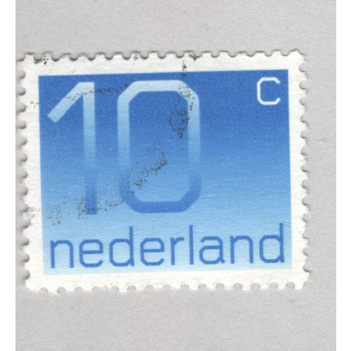 Netherlands Used Numeral 10 blue   (BP88524)