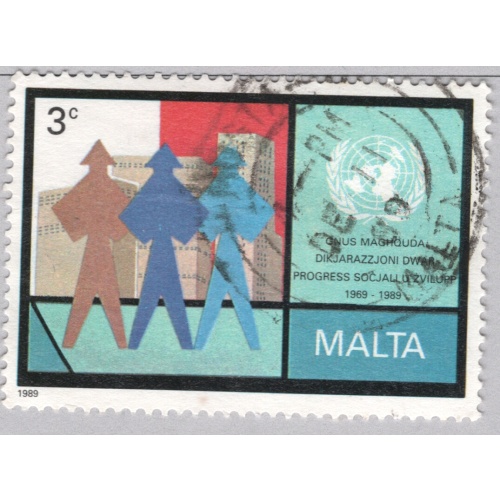 Malta  Used UN multi coloured 3   (BP88602)