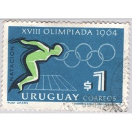 Uruguay Used Olympics blue $1.00   (BP88618)