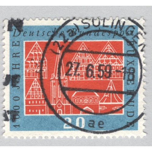 Germany  Used City red and blue 20   (BP88728)