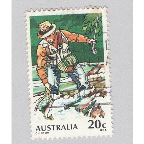 Australia Used Stream fishing Green 20   (BP88923)