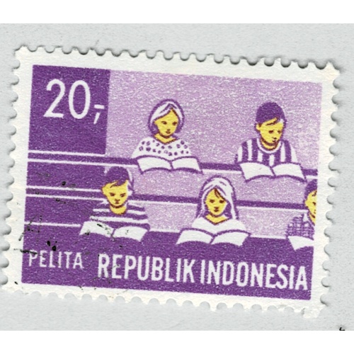 Indonesia Students Violet 20  Used (BP89312)