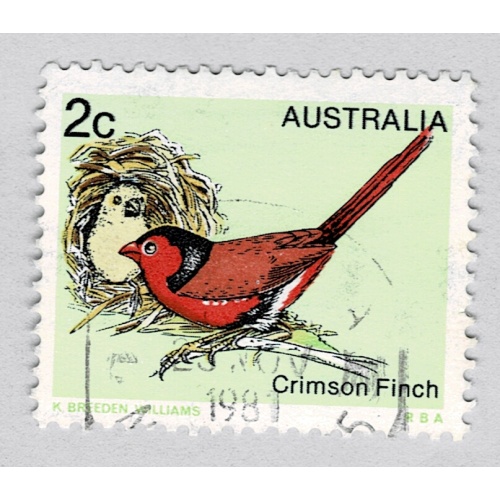 Australia Bird Finch Red 2  Used (BP89334)