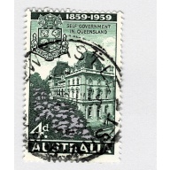 Australia Building green 1959 four cents  Used (BP89922)