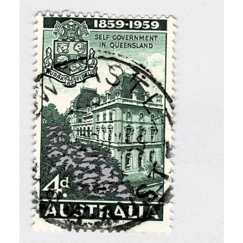 Australia Building green 1959 four cents  Used (BP89922)