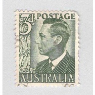 Australia King George 6 green 3  Used (BP90003)