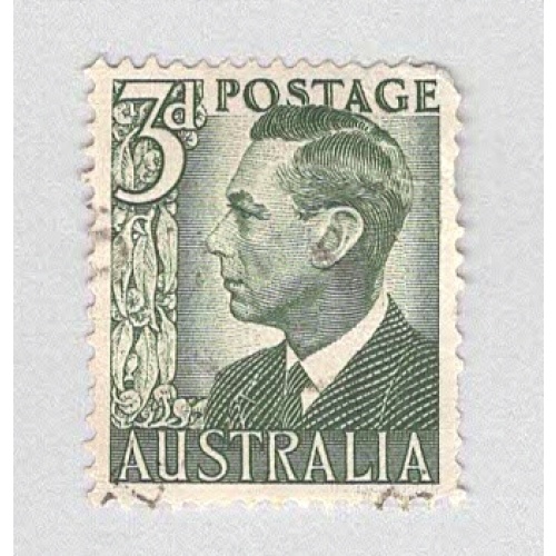 Australia King George 6 green 3  Used (BP90003)