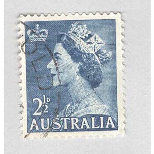 Australia QE 2 blue 2 1/2  Used (BP90006)