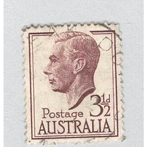 Australia King George 6 brown 3 1/2  Used (BP90007)