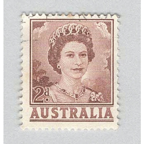 Australia QE 2 brown 2  Used (BP90008)