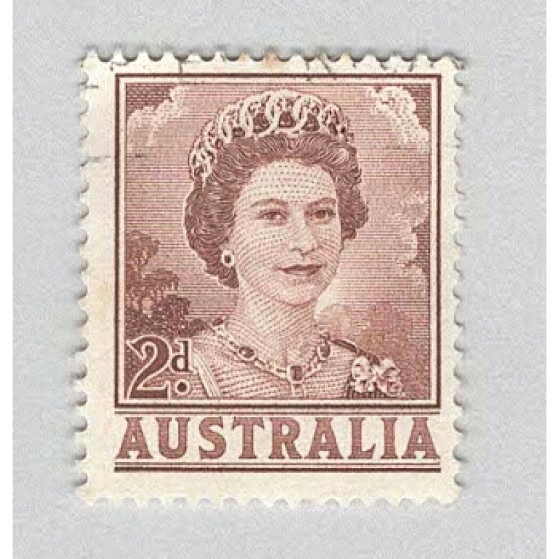 Australia QE 2 brown 2  Used (BP90008)