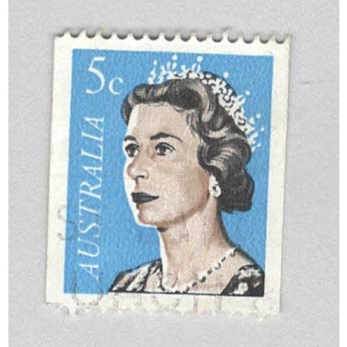 Australia QE 2 blue 5  Used (BP90011)