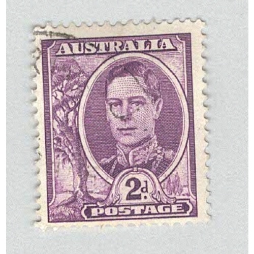 Australia King George 6 Red 2 1/2  Used (BP90020)