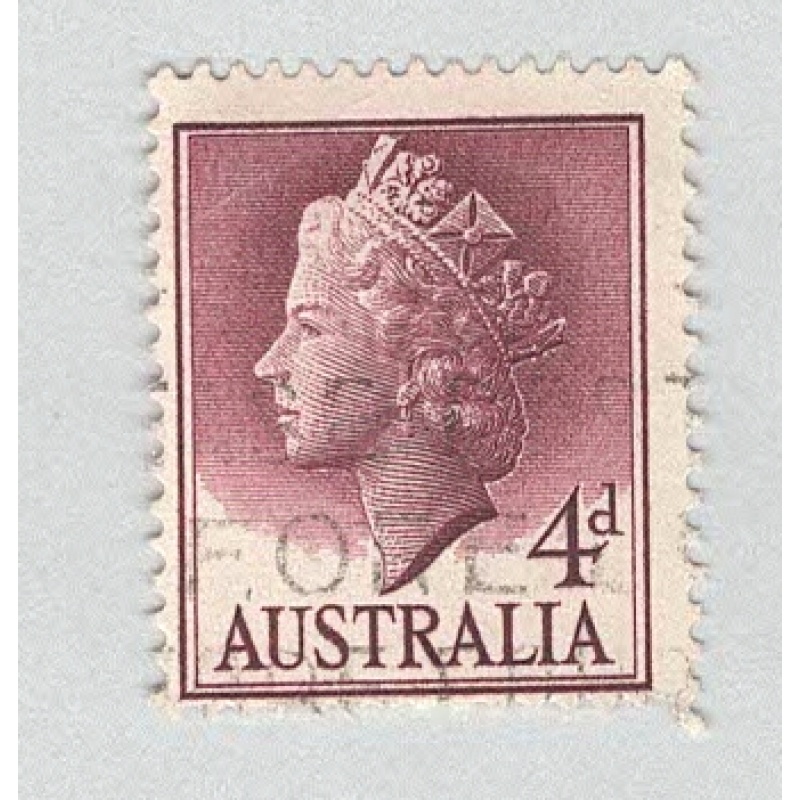 Australia QE 2 green 5 King George 6 blue 3 1/2  Used (BP90028)