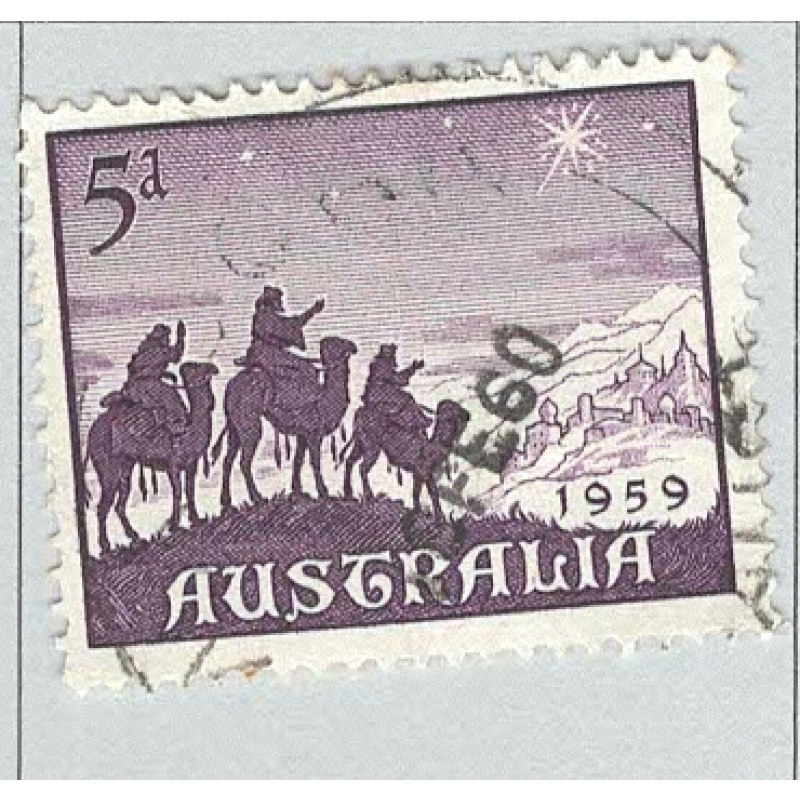 Australia Christmas 1959 Violet 5  Used (BP90036)