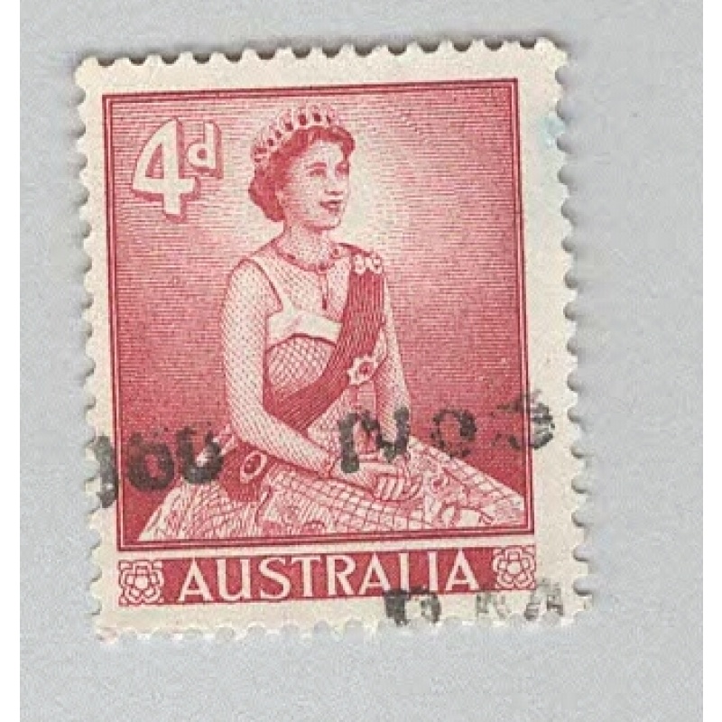Australia QE 2 red 4  Used (BP90040)