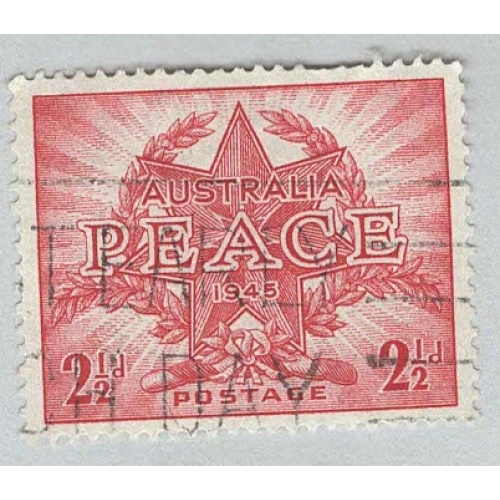 Australia Peace 1945 Red 2 1/2  Used (BP90306)