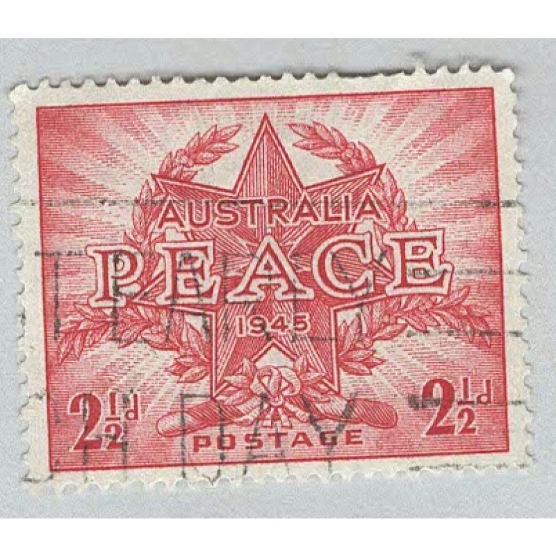 Australia Peace 1945 Red 2 1/2  Used (BP90306)