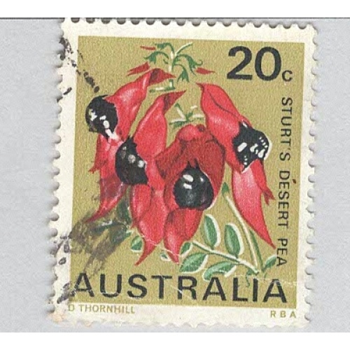 Australia Flower Stewart's desert pea green 20  Used (BP90315)