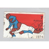 Australia  Used Football players red white and blue 7   (BP90402)