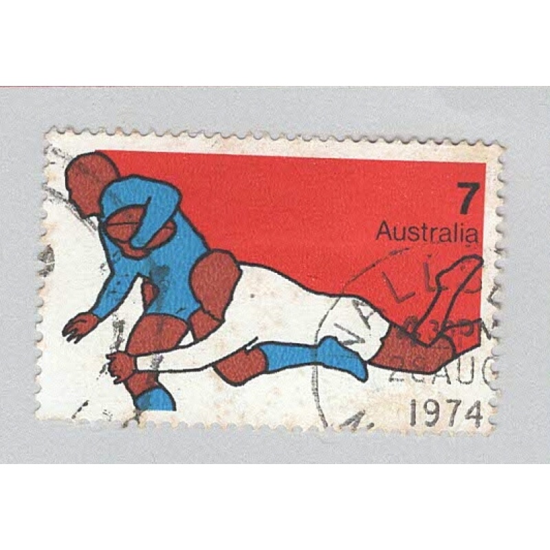 Australia  Used Football players red white and blue 7   (BP90402)