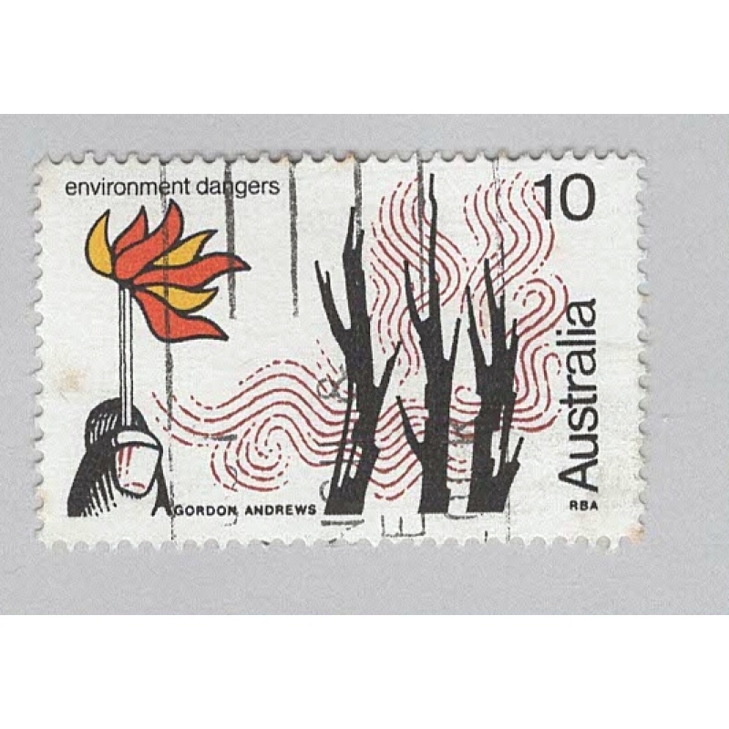 Australia Used Environmental dangers white 10    (BP90404)
