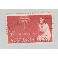 Australia Used Christmas 1957 little girl praying   (BP90408)
