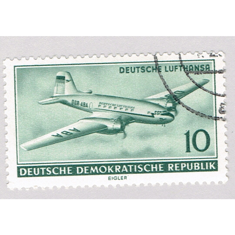 Germany The airplane green 10 Used (BP90801)