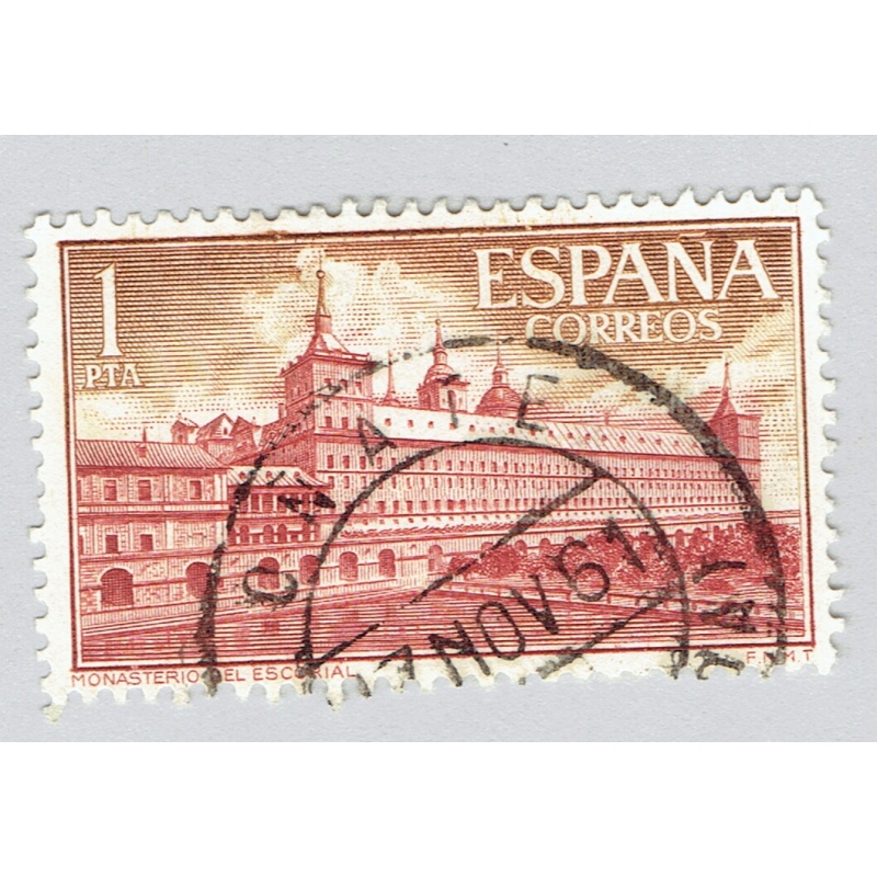 Spain Building red one Used (BP90806)