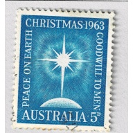 Australia Christmas 1963 blue 5 Used (BP90902)