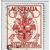 Australia Olympics 1956 red 4 Used (BP90908)