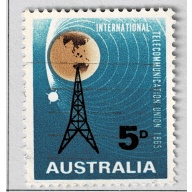 Australia Radio tower blue 5 Used (BP90916)