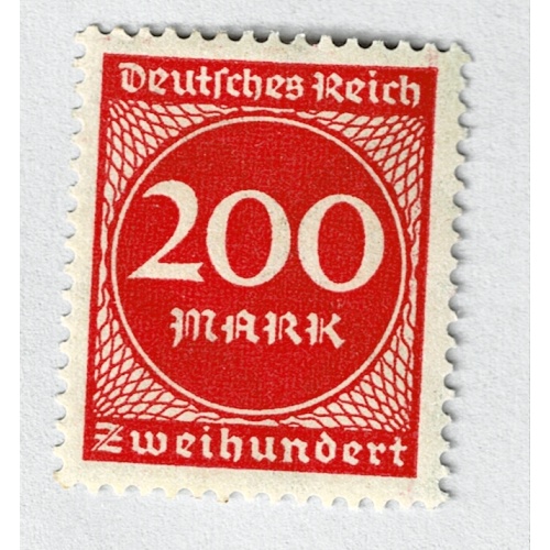 Germany Numeral 200 red MLH (BP90940)