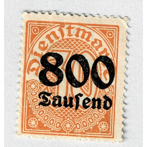 Germany Overprint 800  over 10 orange MNG (BP91115)