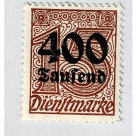 Germany Overprint 400 over 15 MNG (BP91116)