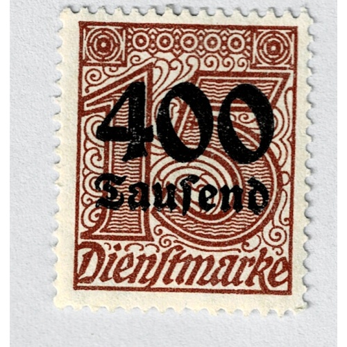 Germany Overprint 400 over 15 MNG (BP91116)