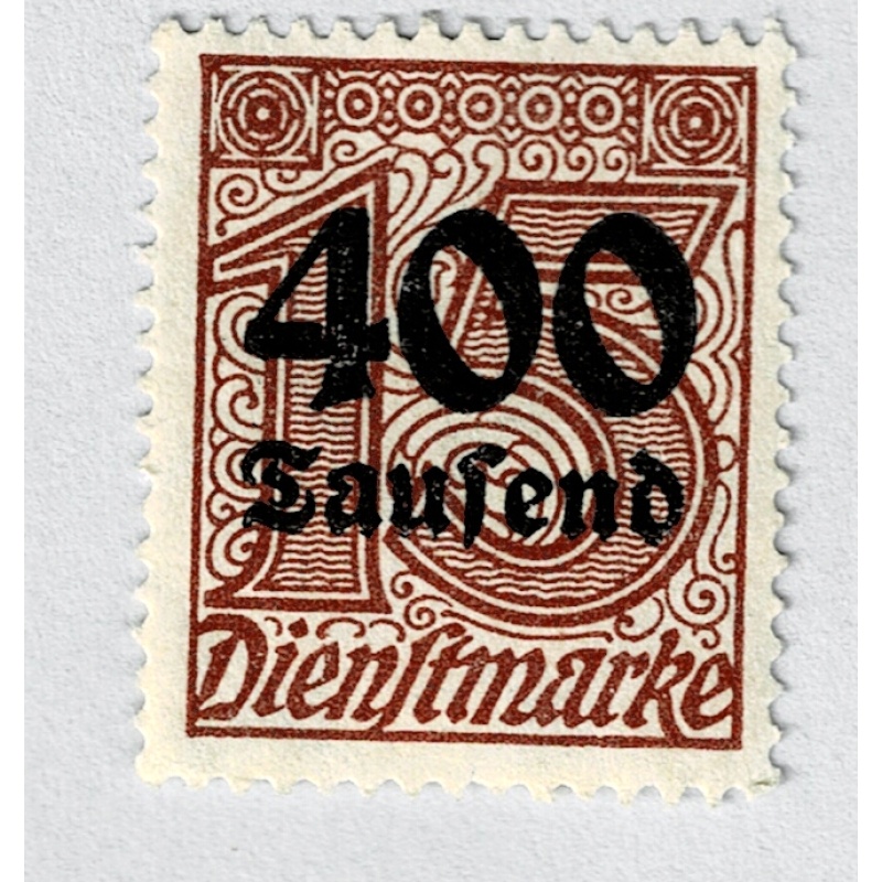 Germany Overprint 400 over 15 MNG (BP91116)