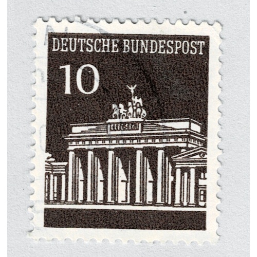 Germany Brandenburg Gate brown 10 Used (BP91118)