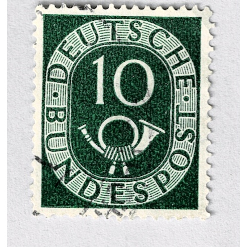 Germany Posthorn green 10 Used (BP91122)