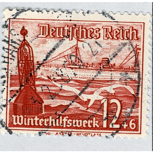 Germany Ship red 12 Used (BP91124)