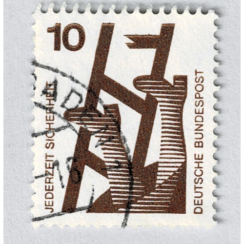 Germany Falling off ladder brown 10 Used (BP91134)