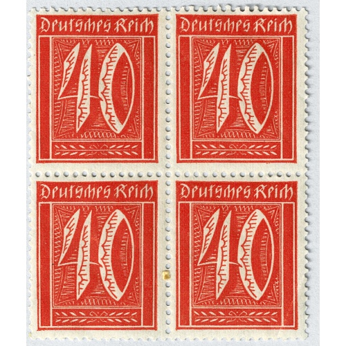 Germany Numeral 40 orange MNH blk 4 (BP91209)