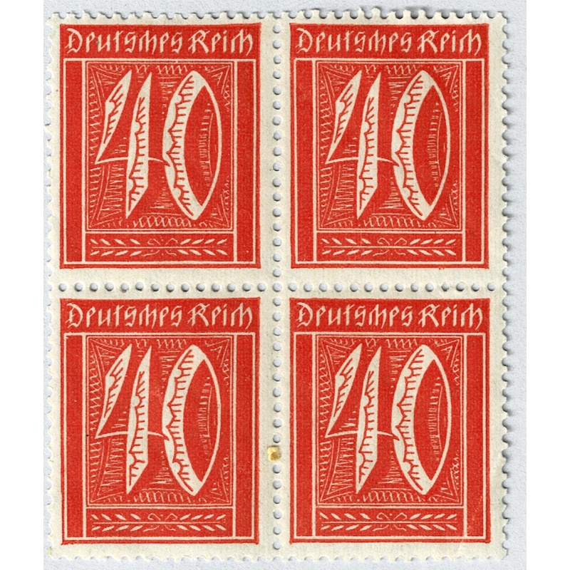 Germany Numeral 40 orange MNH blk 4 (BP91209)