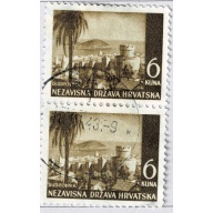 Croatia Croatia 40 Dubrovnik Castle 1941 Used V Pair (BP91214)